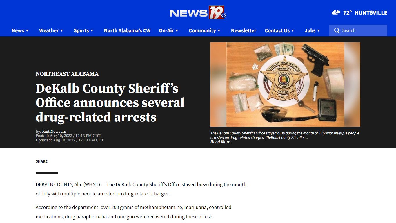 DeKalb County Sheriff’s Office announces several drug-related arrests